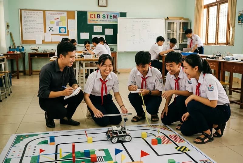 Học sinh phổ thông Việt Nam hào hứng tham gia câu lạc bộ STEM và robotics ngoại khóa sau giờ học theo Thông tư 85