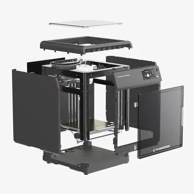 Hình tách lớp các tấm vỏ và khung kim loại của máy in 3D Flashforge Adventurer 5M Pro