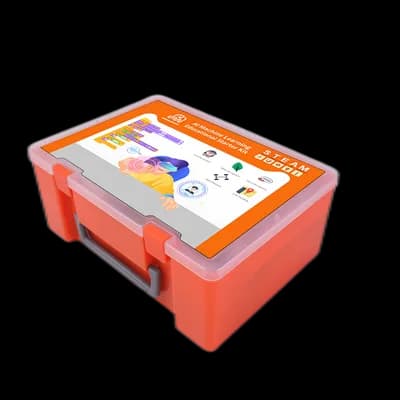 hộp nhựa màu cam đựng bộ thiết bị