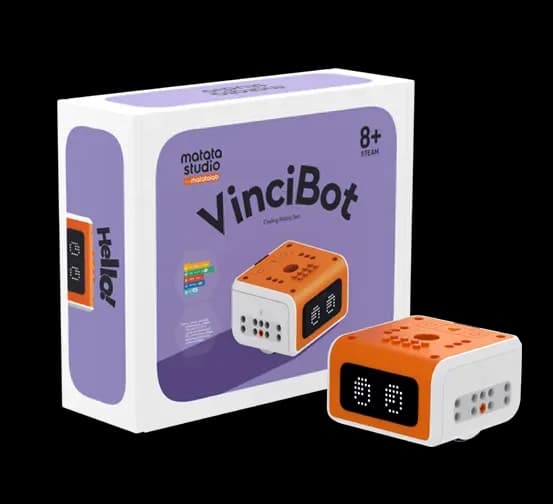 Robot giáo dục AI Matatalab VinciBot tích hợp ma trận LED và cảm biến thông minh