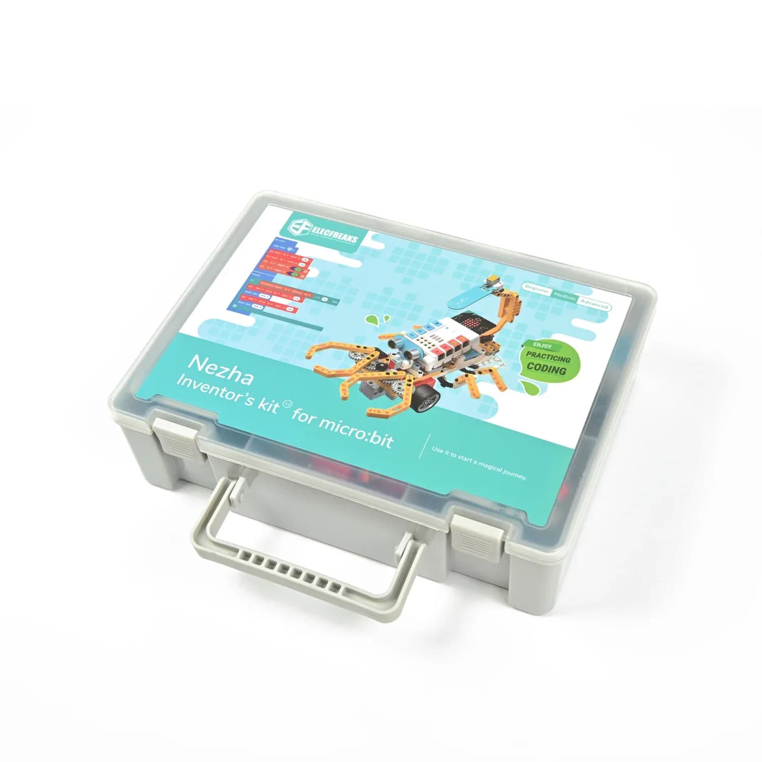 Hộp nhựa có quai xách đựng bộ Nezha Inventor's Kit V2