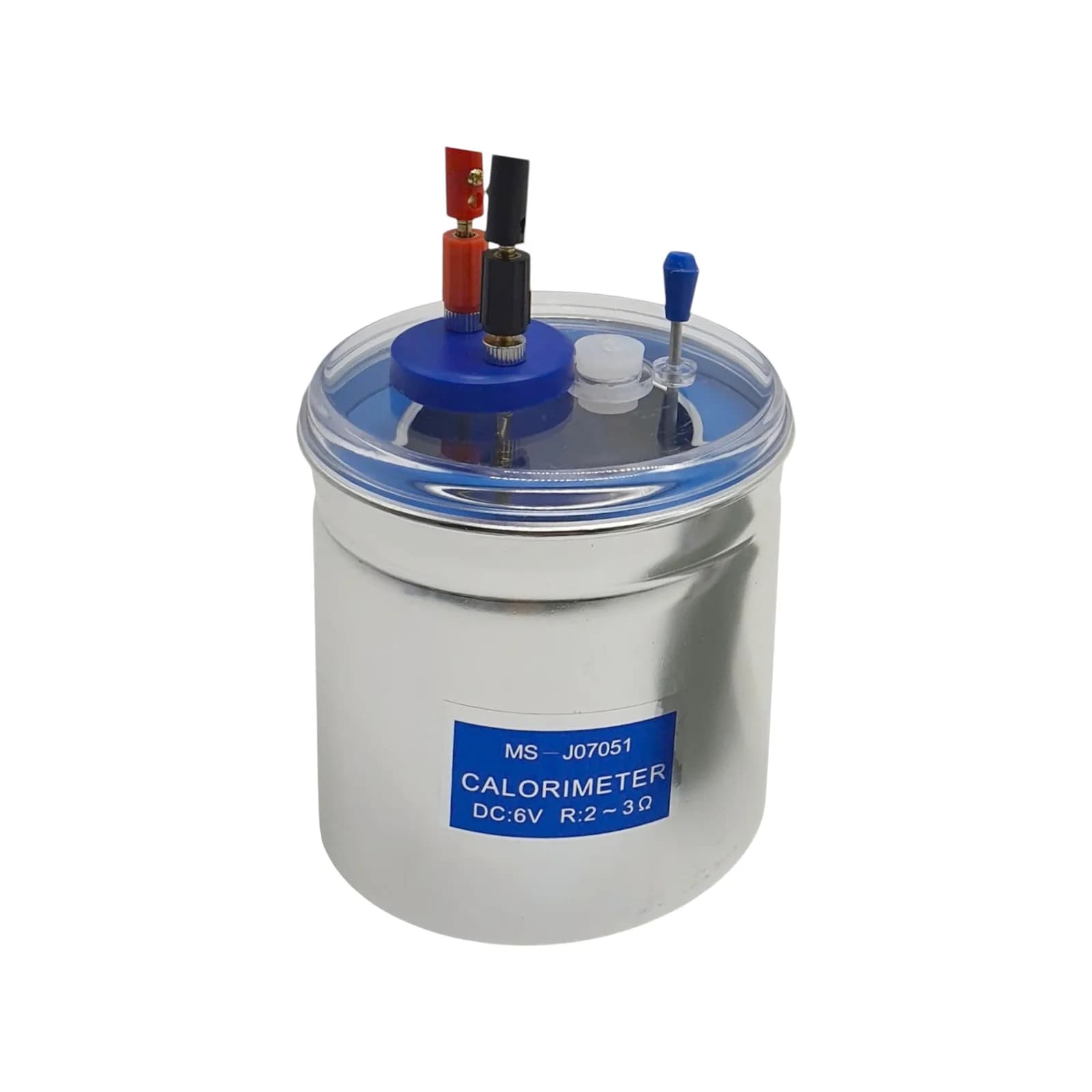 Nhiệt lượng kế nhôm kèm điện trở nhiệt DC 6V dùng cho thí nghiệm đối lưu và nhiệt học